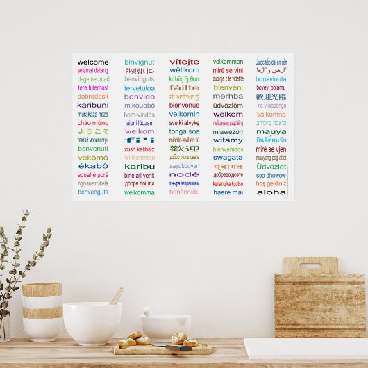 80言語のポスターへようこそ ポスター (キッチン)