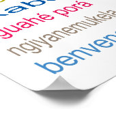 80言語のポスターへようこそ ポスター (角)