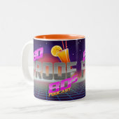80証拠の80s Podcast新しいロゴのマグ ツートーンマグカップ (正面左)