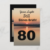 80誕生日あなたの光が明るい夕日を照らす (正面/裏面)