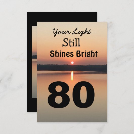 80誕生日あなたの光が明るい夕日を照らす (正面/裏面)