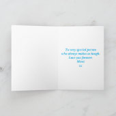 80誕生日おもしろい保Calm Add Message Women's カード (内部)