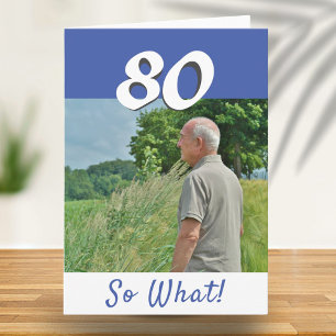80誕生日おもしろい前向き写真パーソナライズされた カード