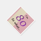 80誕生日おもしろい80だから何だやる気を起こさせる スタンダードカクテルナプキン (角)