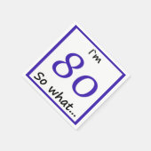 80誕生日おもしろい80だから何だ スタンダードカクテルナプキン (角)
