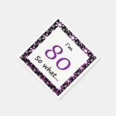 80誕生日おもしろい80だから何だ スタンダードカクテルナプキン (角)