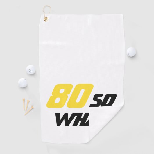 80誕生日おもしろい80だから何やる気を起こさせる ゴルフタオル (インサイチュ)