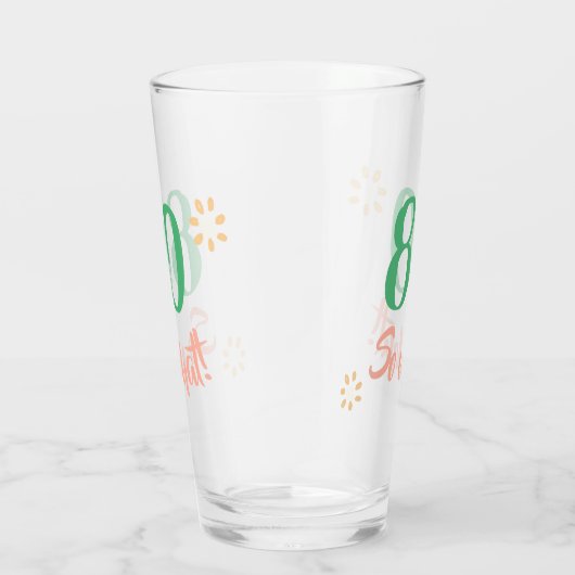 80誕生日おもしろい80だから何フローラ タンブラーグラス (右)