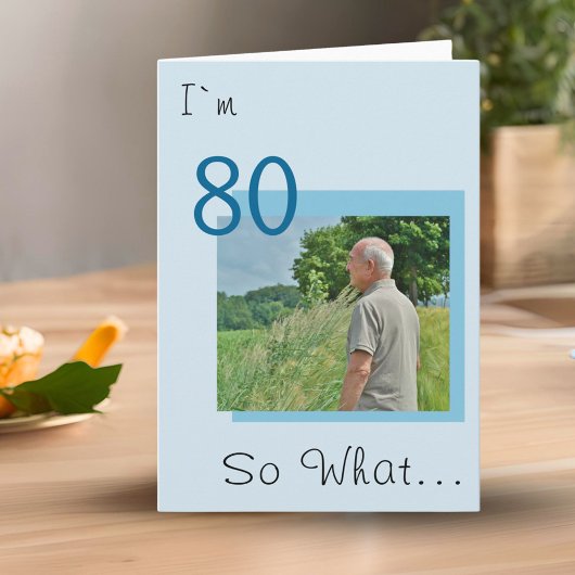 80誕生日おもしろい、写やる気を起こさせる真 カード