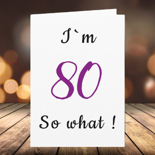 80誕生日おもしろいI`m 80 やる気を起こさせる カード