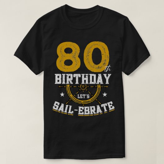 80誕生日が五十回目の誕生日を祝う Tシャツ (デザイン正面)