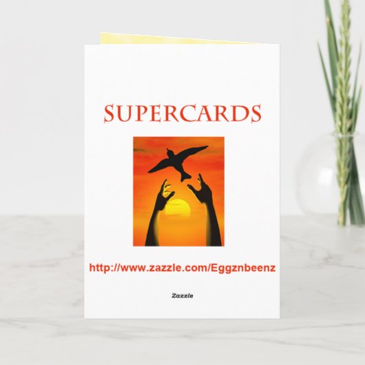 80誕生日と猫よくはしゃぐ カード (裏面)