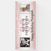 80誕生日のバラ金ゴールド写真の完成度 横断幕 (縦)