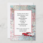 80誕生日の旧車 招待状 (正面)