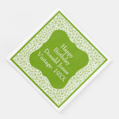 80誕生日の緑/白ブラケット番号パターン (コーナー)