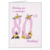 80誕生日の花飾数 (正面)