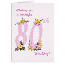 80誕生日の花飾数