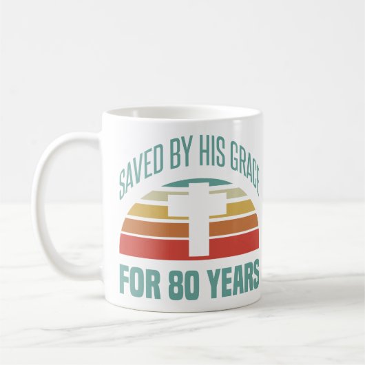80誕生日への贈り物 コーヒーマグカップ (左)
