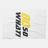 80誕生日やる気を起こさせるおもしろい前向きモダン キッチンタオル (横)