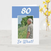 80誕生日やる気を起こさせるフォト誕生日 カード (黄色い花)