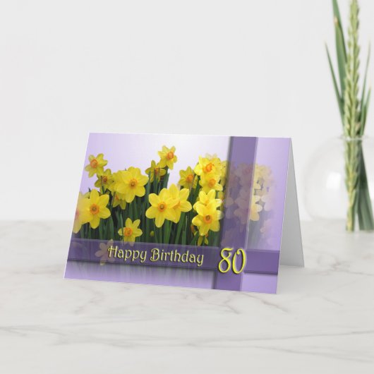 80誕生日ウィッシュ誕生日カード カード (正面)