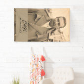 80誕生日エレガントフォトモノグラム男性 横断幕 (インサイチュ)