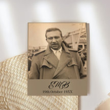 80誕生日エレガント男性モノグラム写真