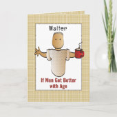 80誕生日オス漫画おもしろいことわざユーモアのある カード (正面)