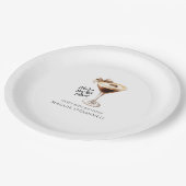 80誕生日カスタム紙プレートエスプレッソマルティーニ ペーパープレート (アングル)