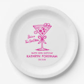 80誕生日カスタム紙プレートエスプレッソマルティーニ ペーパープレート (正面)