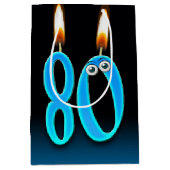 80誕生日キャンドルミディアム抱き枕 ミディアムペーパーバッグ (正面)