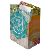 80誕生日キルトパターン ミディアムペーパーバッグ (裏面アングル)