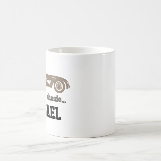 80誕生日ギフトヴィンテージカー80歳 コーヒーマグカップ (中央)