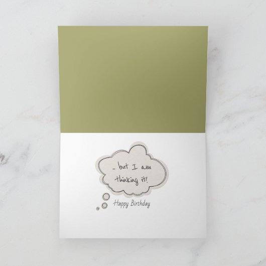 80誕生日クマがタイヤスイング中 カード (内部)