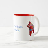 80誕生日コーヒーマグ ツートーンマグカップ (正面右)
