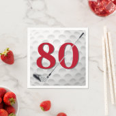 80誕生日ゴルフクラブナプキンス スタンダードカクテルナプキン (インサイチュ)
