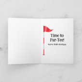 80誕生日ゴルフボールin芝生 カード (内部)