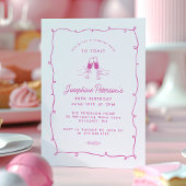 80誕生日サプライズパーティーお洒落ドードル 招待状