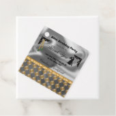 80誕生日ダマスク&グリーンジェムズサンキュー フェイバータグ (インサイチュ)