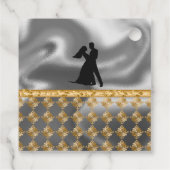 80誕生日ダマスク&グリーンジェムズサンキュー フェイバータグ (裏面)