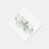 80誕生日ナプキパーソナライズされたンス スタンダードカクテルナプキン (角)