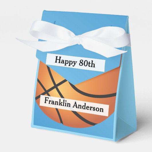 80誕生日🏀バスケットボールイメージモノグラム フェイバーボックス (正面サイド)