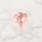 80誕生日バラ金ゴールドケーキ写真紙吹雪 コンフェッティ (スモール正面)