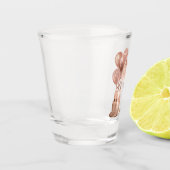 80誕生日バラ金ゴールドケーキ ショットグラス (左)