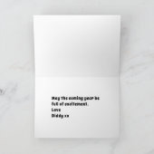 80誕生日パーソナライズされたレトロおもしろい漫画 カード (内部)