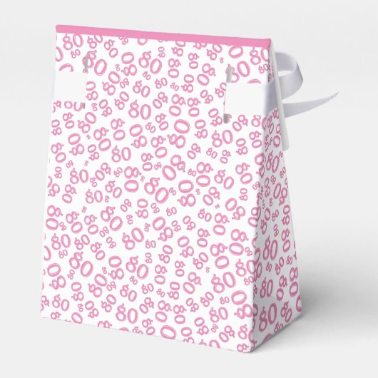 80誕生日ピンク/ホワイト番号柄 フェイバーボックス (裏面サイド)