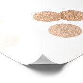 80誕生日フェイク銅箔グリッター灯 ポスター (角)