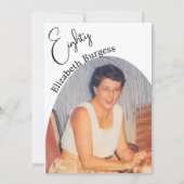 80誕生日フォトエレガント誕生日 招待状 (裏面)