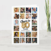 80誕生日フォトコラージカード 招待状 (正面)