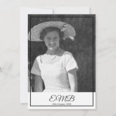 80誕生日フォトモノグラムエレガント誕生日 招待状 (裏面)